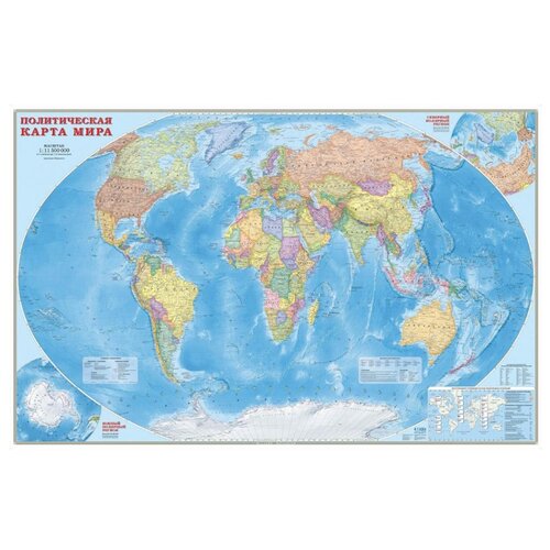 фото ГеоДом Политическая карта мира Настенная (4607177452814)