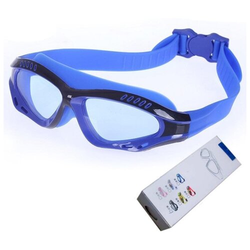 фото R18013 очки-маска для плавания с берушами (сине/черные) magnum