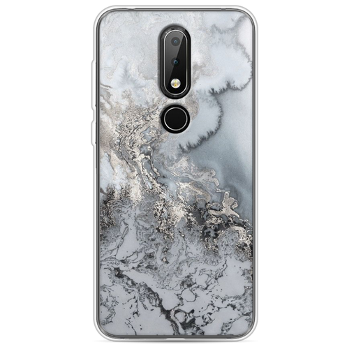 фото Силиконовый чехол морозная лавина серая на nokia x6 2018 case place