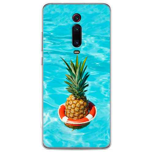 фото Силиконовый чехол ананас в бассейне на xiaomi mi 9t case place