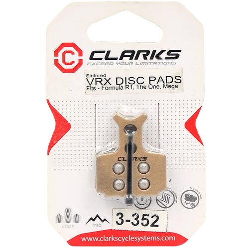 фото Колодки дискового тормоза синтетика бронза clarks, vrx850c clark's