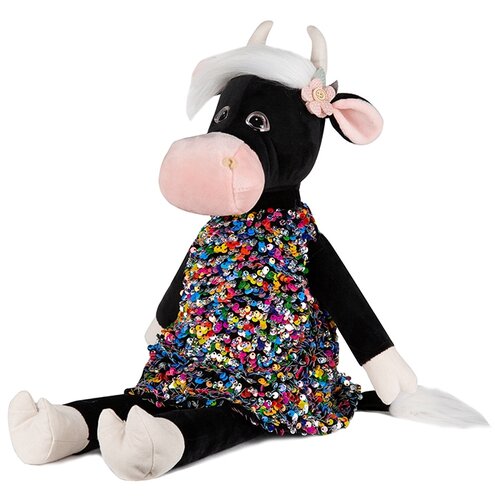 фото Мягкая игрушка maxitoys коровка даша в цветном платье 23 см