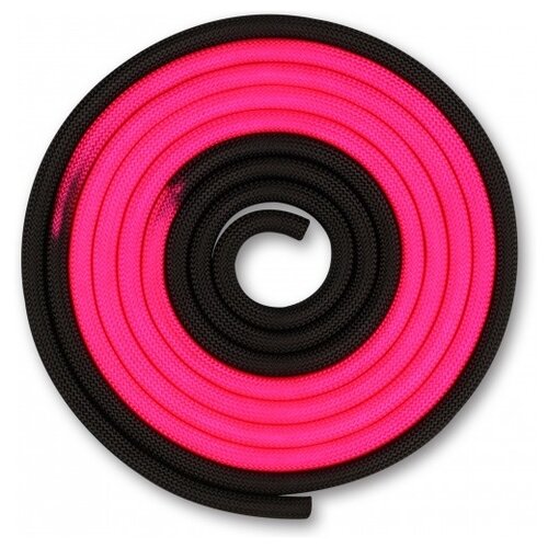 фото Гимнастическая скакалка утяжелённая indigo in165 розово-черный 300 см