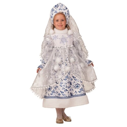 фото Карнавальный костюм "снегурочка метелица", платье, головной убо, р. 36, рост 140 см батик