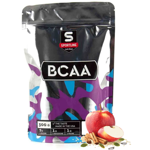 фото Sportline nutrition bcaa 2:1:1, яблоко - корица, 300 гр.