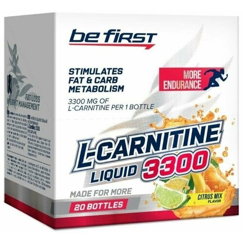 фото Л карнитин be first l-carnitine 3300 20 ампул (цитрусовый микс)