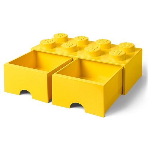 фото Ящик lego для хранения 8 выдвижной storage brick желтый