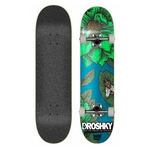 фото Скейтборд в сборе droshky deck lasting series sky wood 8x31.75 трюковый для детей / подростков