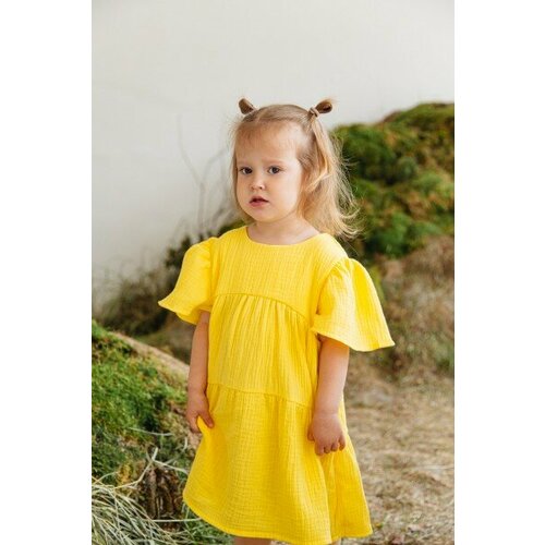 фото Платье зайка, размер 92, желтый