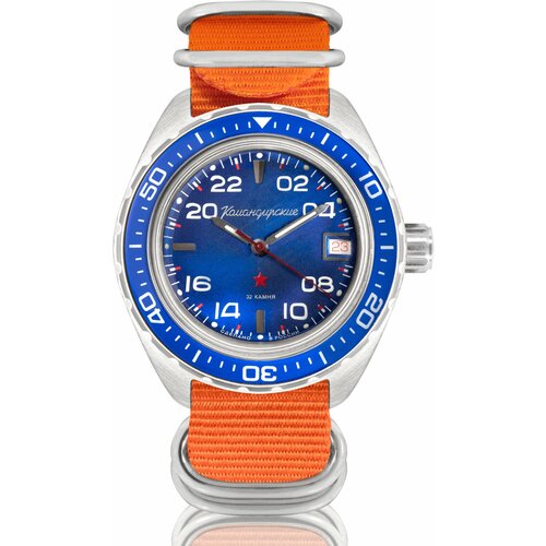 фото Наручные часы восток мужские наручные часы восток командирские 02038а, оранжевый