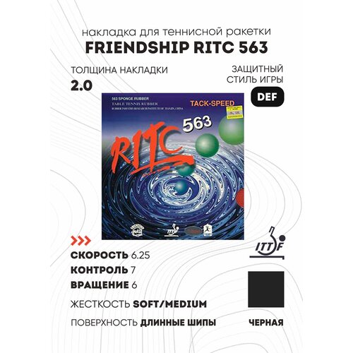 фото Накладка friendship ritc 563 (цвет черный, толщина 2.0) friendship 729