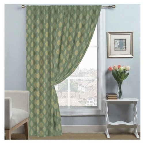 фото Штора amore mio rr 75693-03 жаккард classic 2,0*2,7 1 шт. бирюзовый