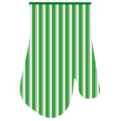 фото Прихватка-рукавица "полоски" 17*27см (зелен.) мультидом