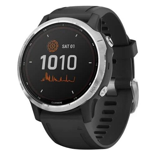 фото Умные часы garmin fenix 6s solar, серебристый/черный