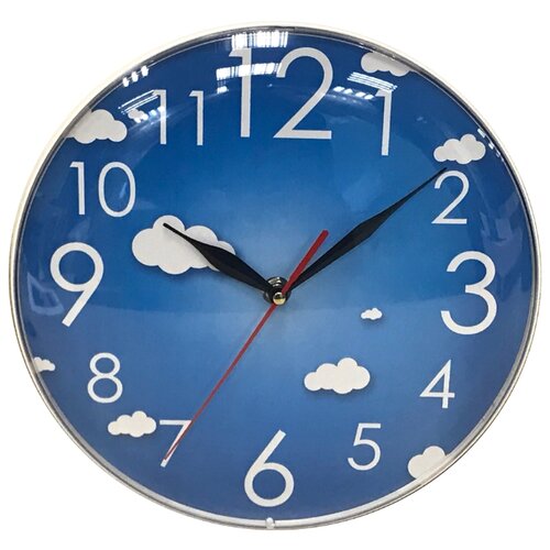фото Часы настенные небо, 25 см., голуб., пластик apeyron pl 1712 036, 871662