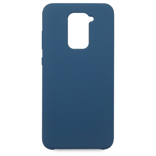 фото Силиконовый чехол для xiaomi redmi note 9 / silicone case для сяоми редми нот 9 / с бархатистым покрытием внутри (синий) pastila