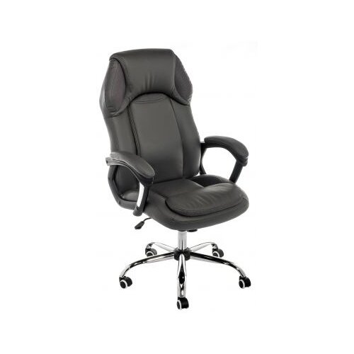 фото Стул woodville офисное кресло для персонала и руководителя компьютерное kim темно-серое 66*66*113 хромированный металл /серый