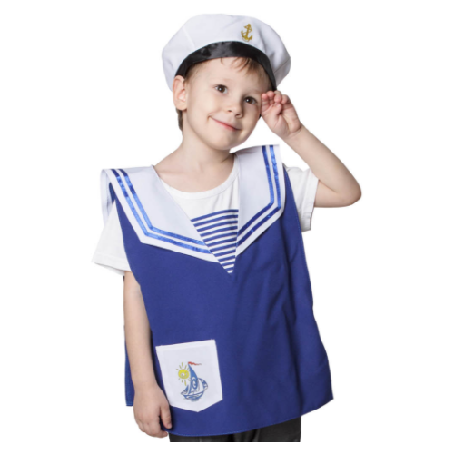 фото Костюм вини моряк (вк-61022), синий/белый, размер 122-128