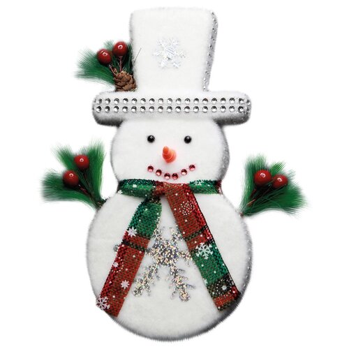 фото Рождественская декоративная подвеска "снеговик", 10х20 см arte nuevo