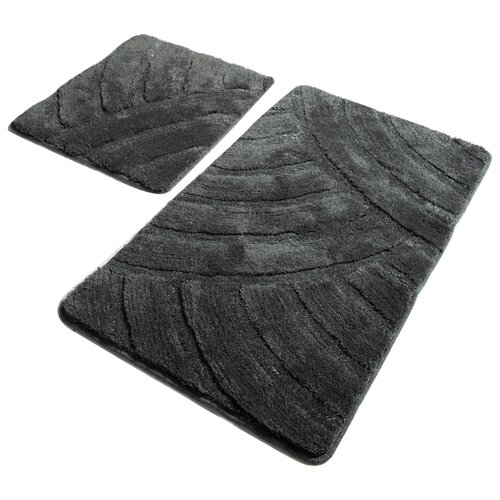 фото Do & co коврик для ванной coco цвет: тёмно-серый br24045 (50х60 см,60х100 см)