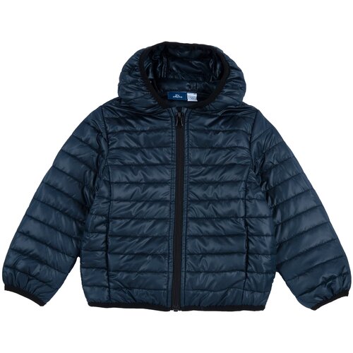 фото Куртка chicco демисезонная, средней длины, водонепроницаемость, капюшон, карманы, подкладка, стеганая, утепленная, размер 152, синий