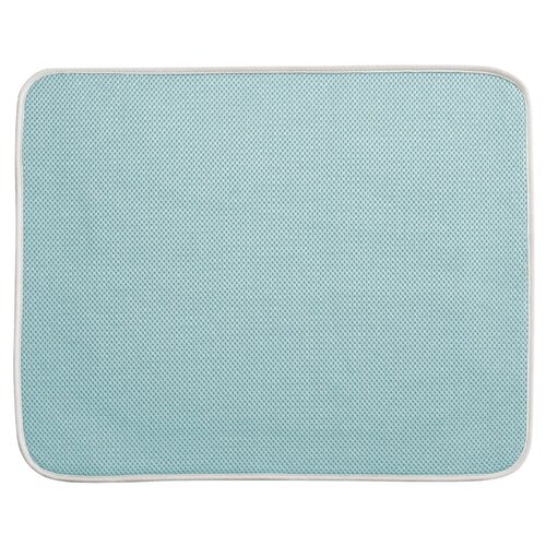 фото Коврик для сушки посуды idry kitchen микрофибра голубой 45х40см interdesign