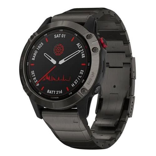 фото Умные часы garmin fenix 6 pro solar dlc с титановым ремешком