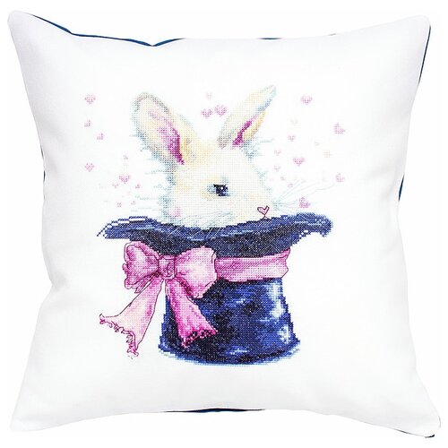 фото Набор для вышивания, подушка кролик в шляпе, luca-s 40 х 40 см pb139