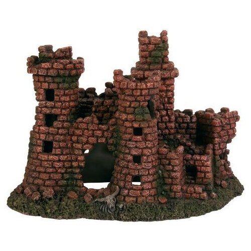 фото Грот trixie разрушенный замок высота 27 см зеленый/коричневый