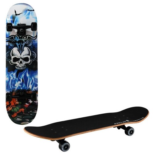 фото Детский скейтборд rgx mg 411, 31x8, синий/черный
