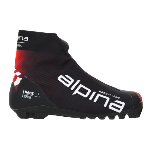 фото Детские лыжные ботинки alpina racing classic 2021-2022, р.12, rеd/black/white