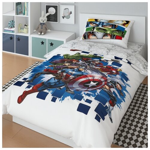 фото Полутораспальный комплект постельного белья marvel avengers с наволочками 50*70 (724731)