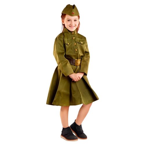 фото Бока с детская военная форма солдаточка в платье люкс, рост 122-134 см 2727