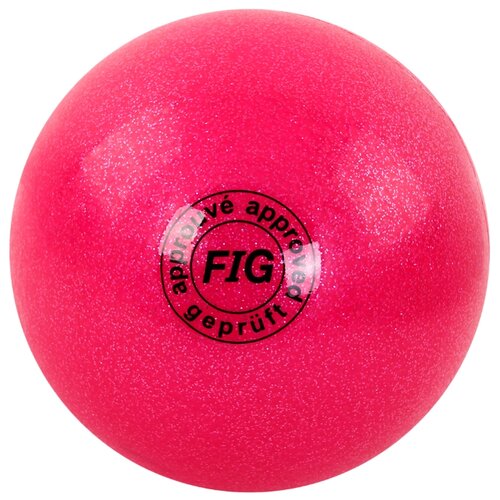 фото Мяч для художественной гимнастики larsen gc 02 280 грамм розовый металлик