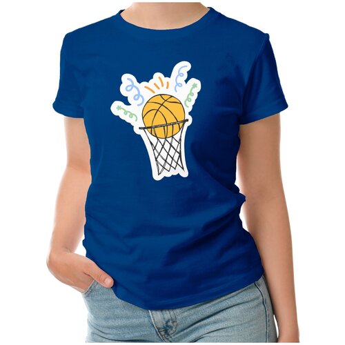 фото Женская футболка «баскетбольный принт 02» (2xl, белый) roly