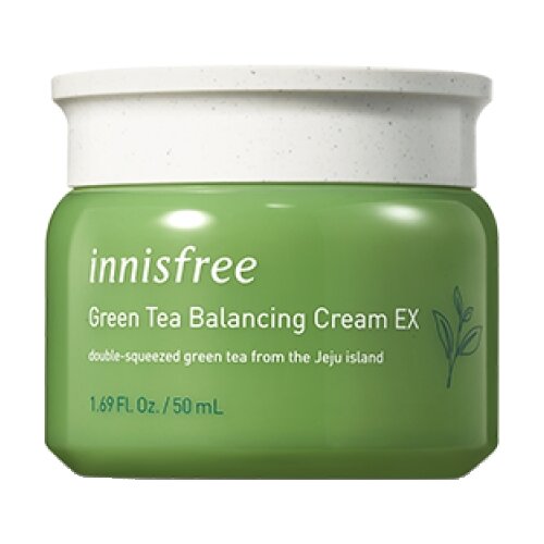 фото Innisfree Green Tea Balancing Cream EX крем для лица с экстрактом зеленого чая, 50 мл