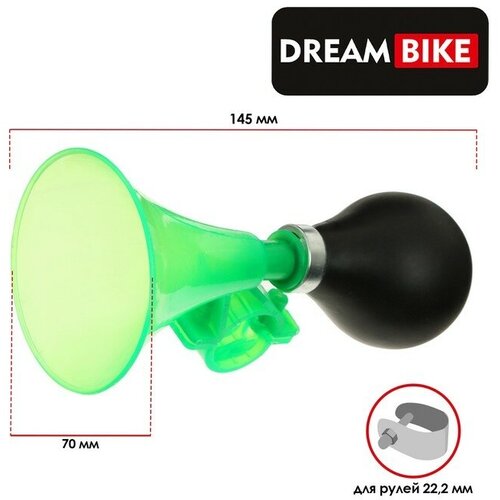 фото Dream bike клаксон dream bike, пластик, цвет зелёный