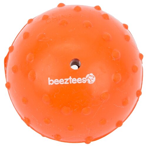 фото Beeztees игрушка для собак "мячик с колокольчиком", литая резина 5см