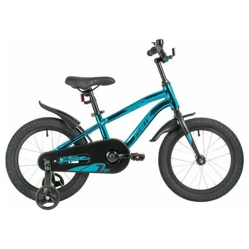 фото Детский велосипед novatrack 16" prime ab алюм., синий металлик, полная защита цепи, ножной тормоз, короткие кр
