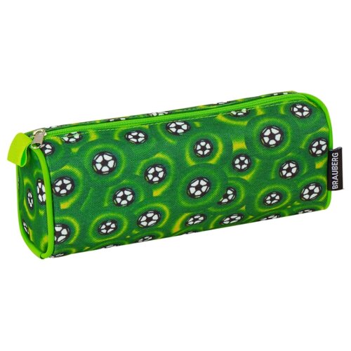 фото Brauberg пенал-косметичка футбольные мячи (223907) зеленый