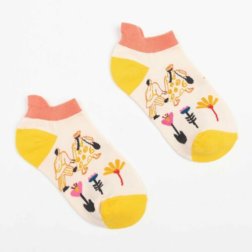 фото Женские носки minaku укороченные, размер 23/27, розовый