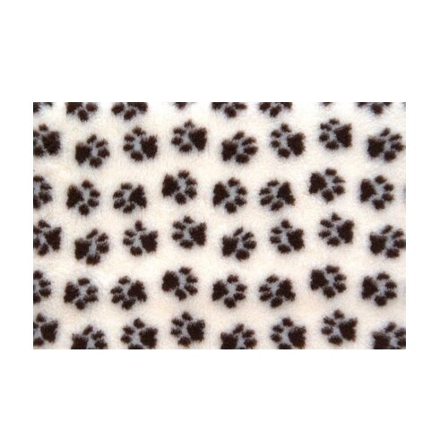 фото Коврик для собак и кошек profleece меховой с лапками s 50х35 см сливки/шоколад