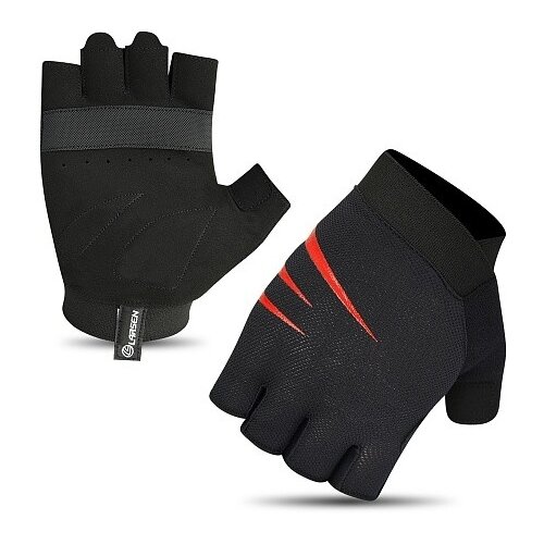 фото Перчатки для фитнеса larsen, черные, размер: l