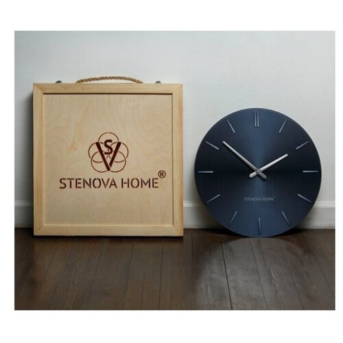фото Часы настенные stenova mercury black stenova home