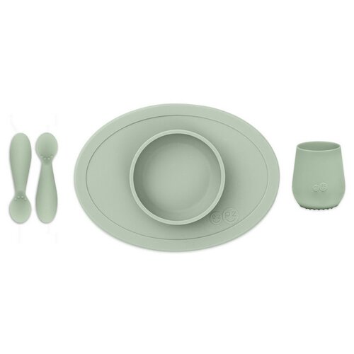 фото Набор из 4-х предметов ezpz "first food set", цвет оливковый