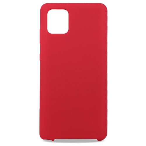 фото Силиконовый чехол для samsung galaxy a81 / silicone case для самсунг галакси а81 / с бархатистым покрытием внутри (вишневый) pastila