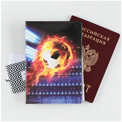 фото Обложка для паспорта "футбольный мяч", пвх, полноцветная печать 9352025 razzzrabotki