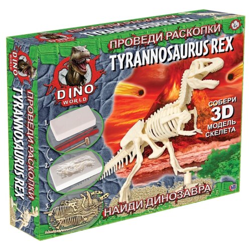 фото Набор археолога hti dino world "проведи раскопки" (т- рекс) (1374285. unia)