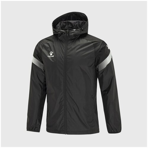 фото Ветровка kelme ветровка kelme rain jacket 8061wt1005-201, размер xxl, черный