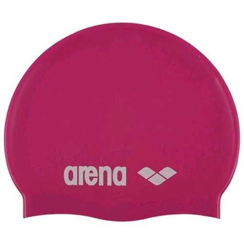 фото Шапочка для плавания arena classic silicone cap 91662 fuchsia/white